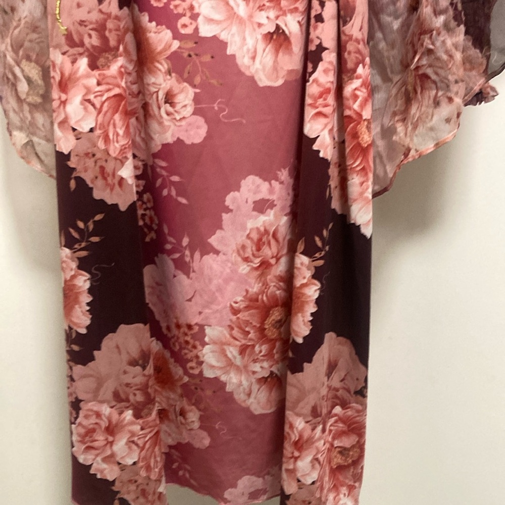 Johnny Was Pink Floral Long Sleeve Maxi Dress - Picture 7 of 11